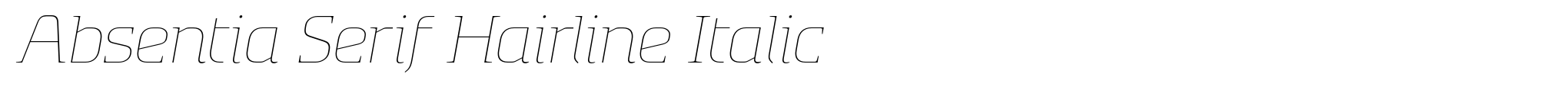 Absentia Serif Hairline Italic image